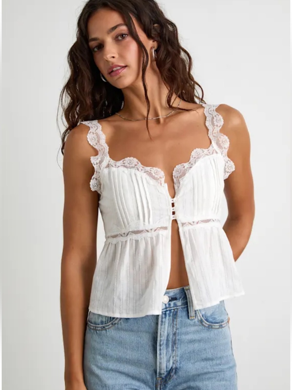 Lulus romantic white Top-S